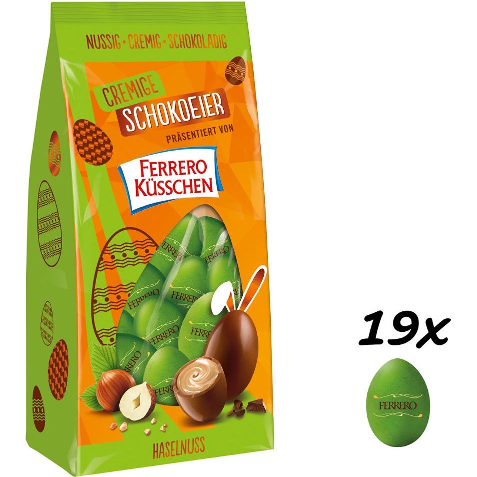 Цукерки Ferrero Kusschen Eggs Cremige Haselnuss 100 г - фото 2