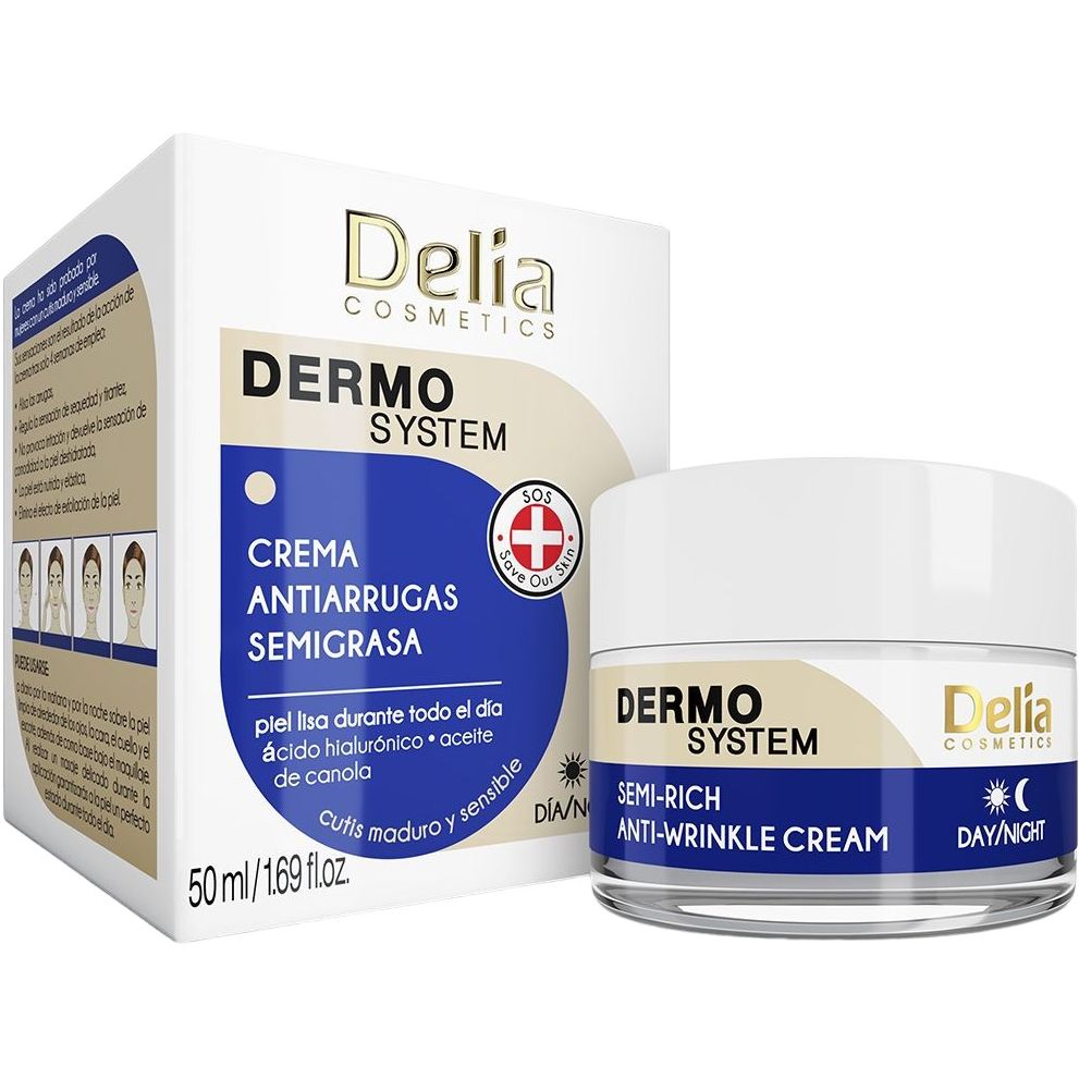 Крем для лица Delia Dermo Cosmetics System Semi-Rich Anti-Wrinkle Cream 50 мл - фото 2