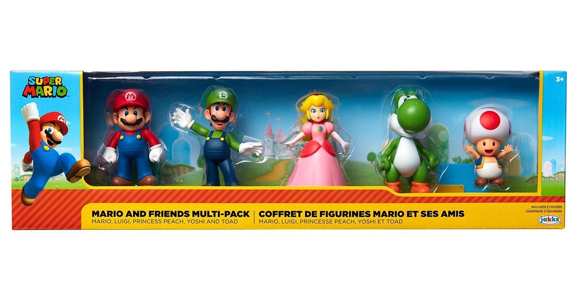Набір ексклюзивних ігрових фігурок Super Mario Маріо та друзі 5 шт., 6 см (400904) - фото 3
