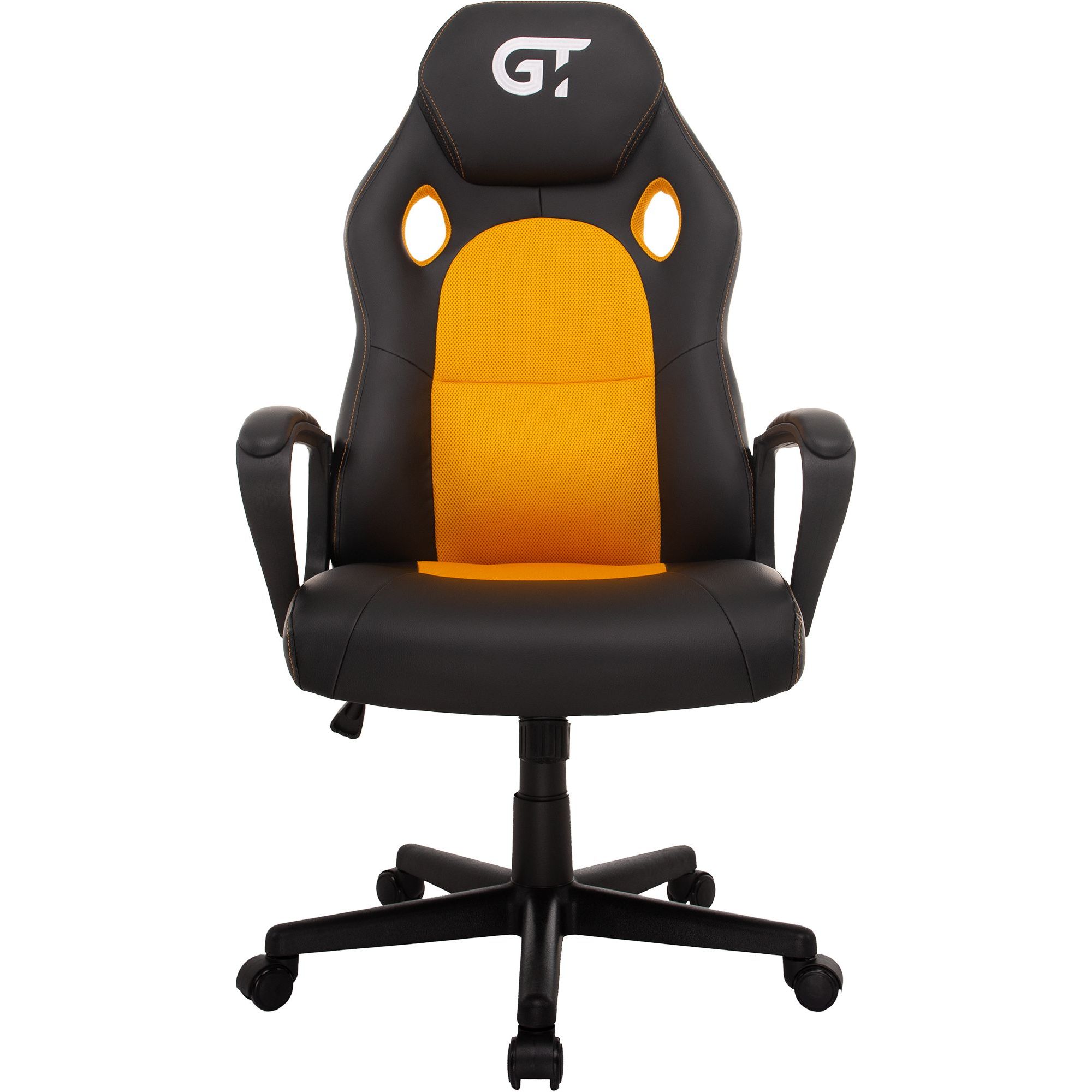 Геймерское кресло GT Racer черное с желтым (X-2640 Black/Yellow) - фото 1