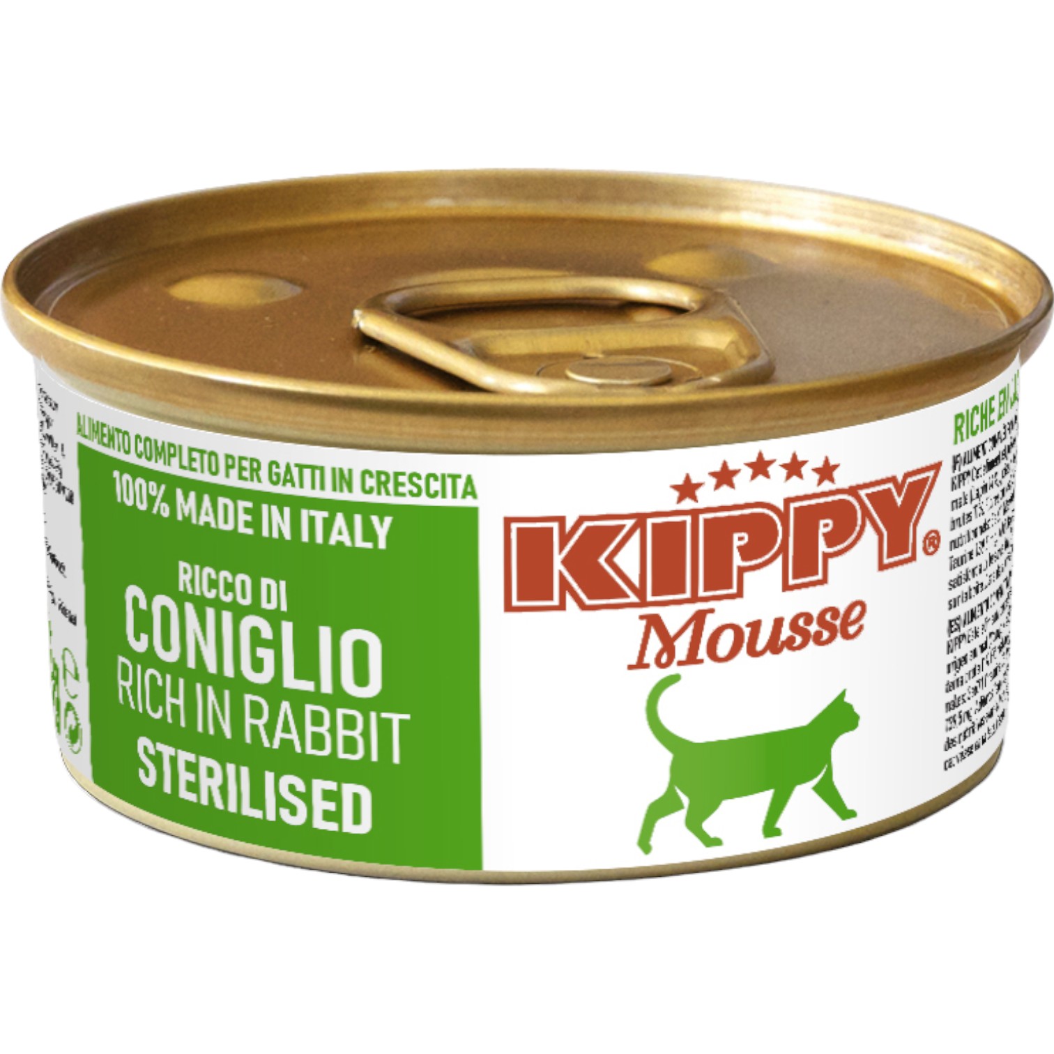 Влажный корм Kippy Mousse для стерилизованных кошек мусс с крольчатиной 85 г - фото 1