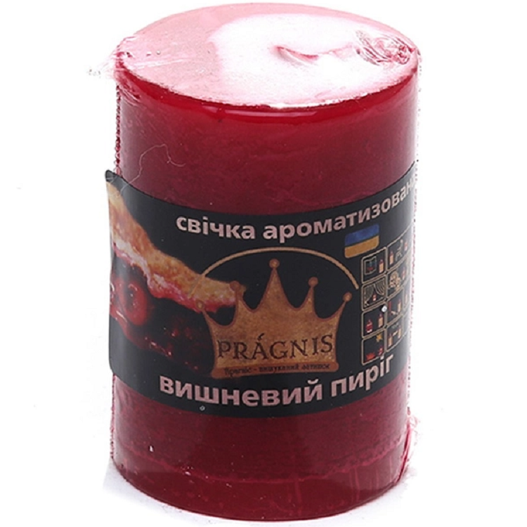 Свічка Pragnis Рустик, 5,5х8 см, вишневий (CA558-CHP) - фото 1