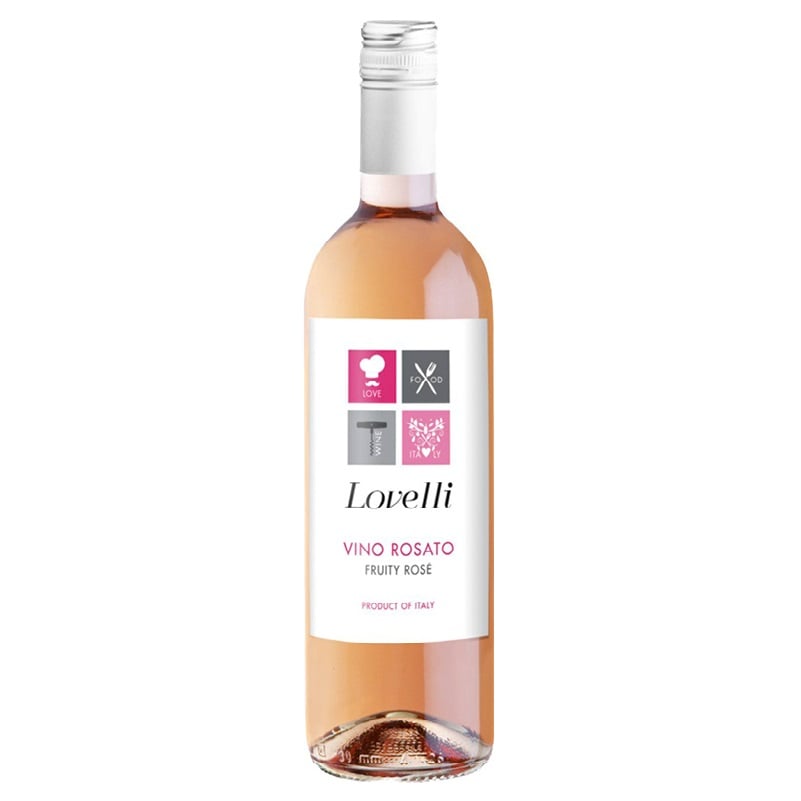 Вино Lovelli Vino Rosato d'Italia, розовое, сухое, 11%, 0,75 л - фото 1