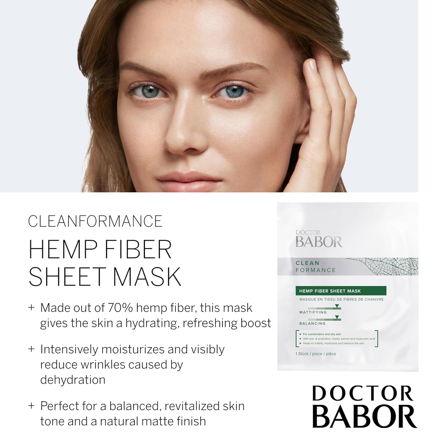Тканевая маска для лица Babor Doctor Babor Clean Formance Hemp Fiber Sheet Mask 1 шт. - фото 11