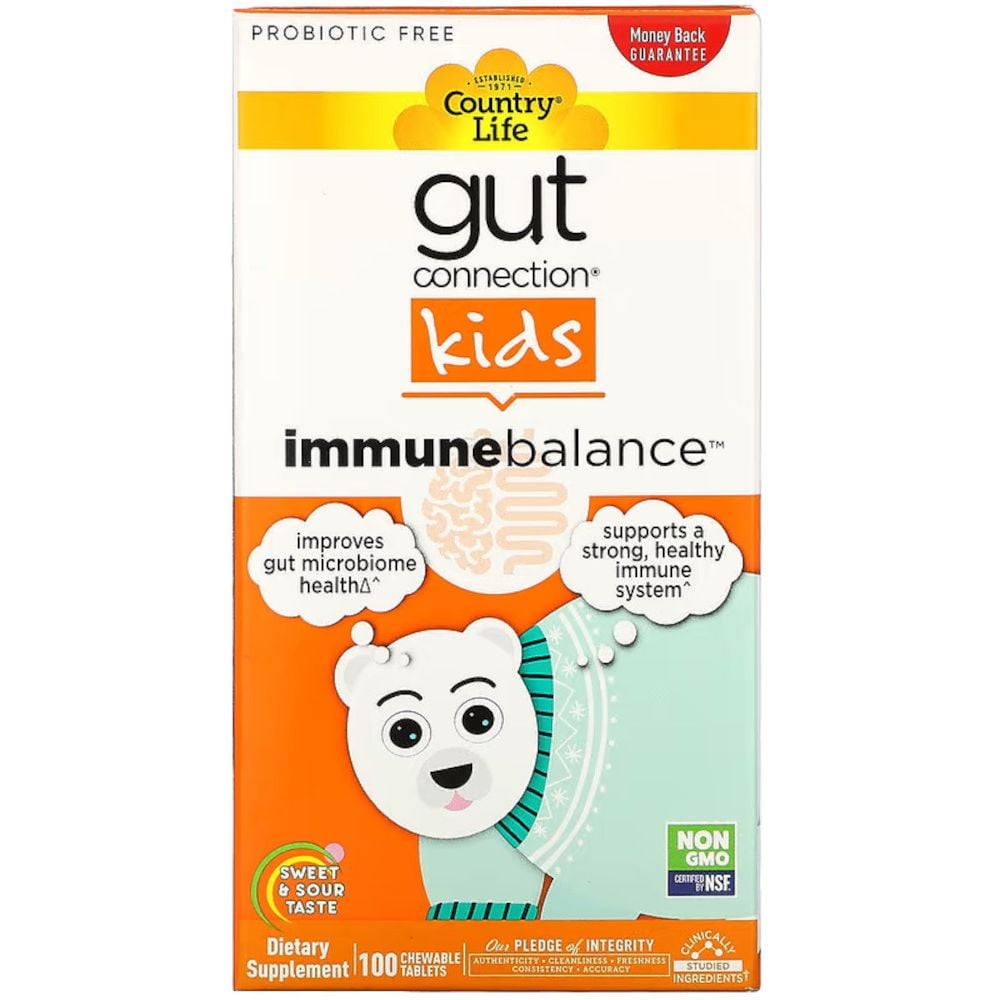 Формула иммунитета Country Life Gut Connection Kids Immune Balance 100 жевательных таблеток - фото 2