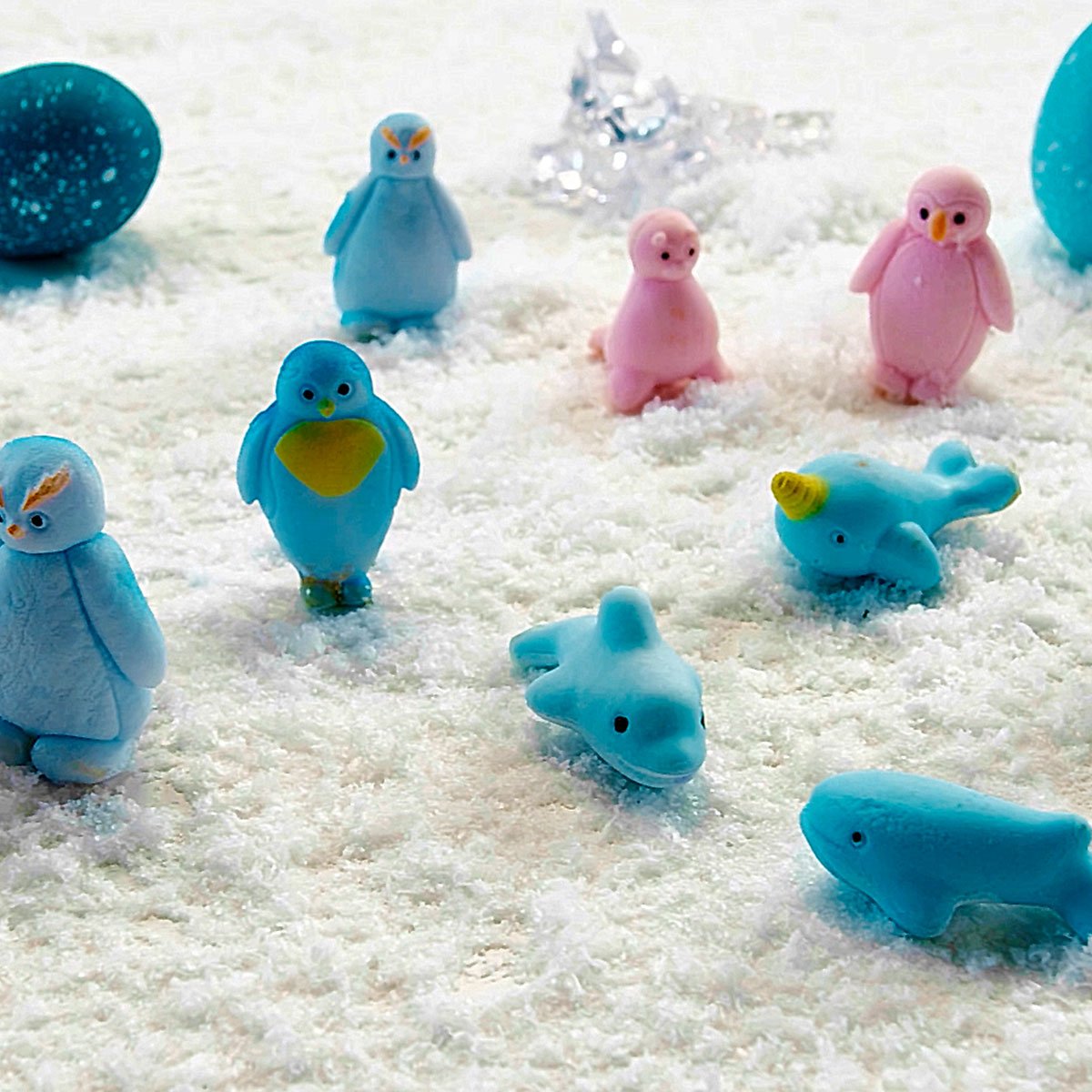 Набір іграшок, що ростуть в яйці #sbabam Penguin Еggs Пінгвіни та друзі, 12 шт. (T049-2019-CDU) - фото 3