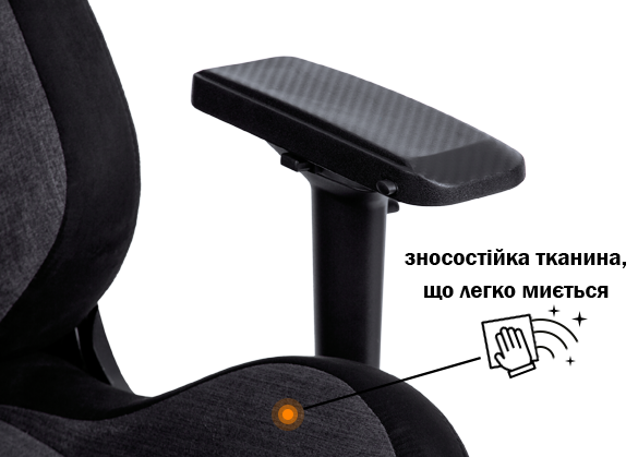 Геймерское кресло GT Racer черное с темно-серым (X-8005 Dark Gray/Black Suede) - фото 9