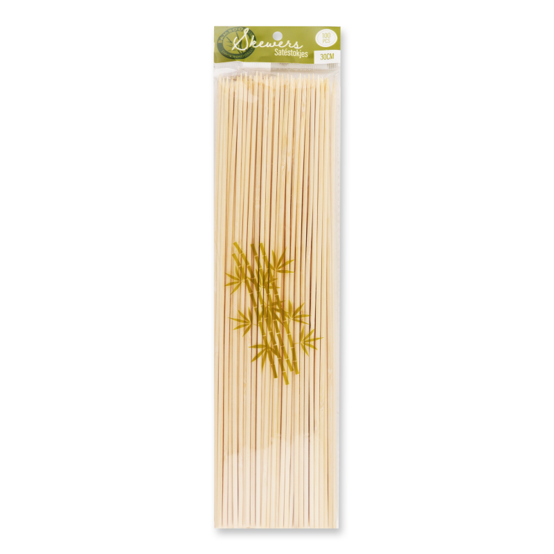 Набір бамбукових шампурів Offtop, 30 см, 100 шт. (861980) - фото 1