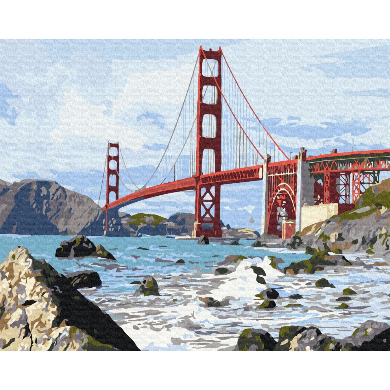 Картина по номерам Мост Сан Франциско Brushme 40x50 см разноцветная 000277967 - фото 1