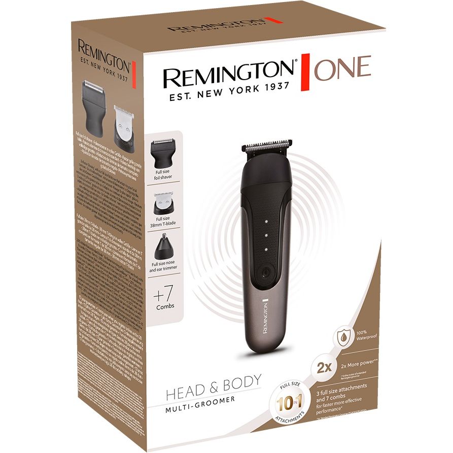 Триммер Remington One для бороды, усов, головы, носа и тела черный (PG760) - фото 3