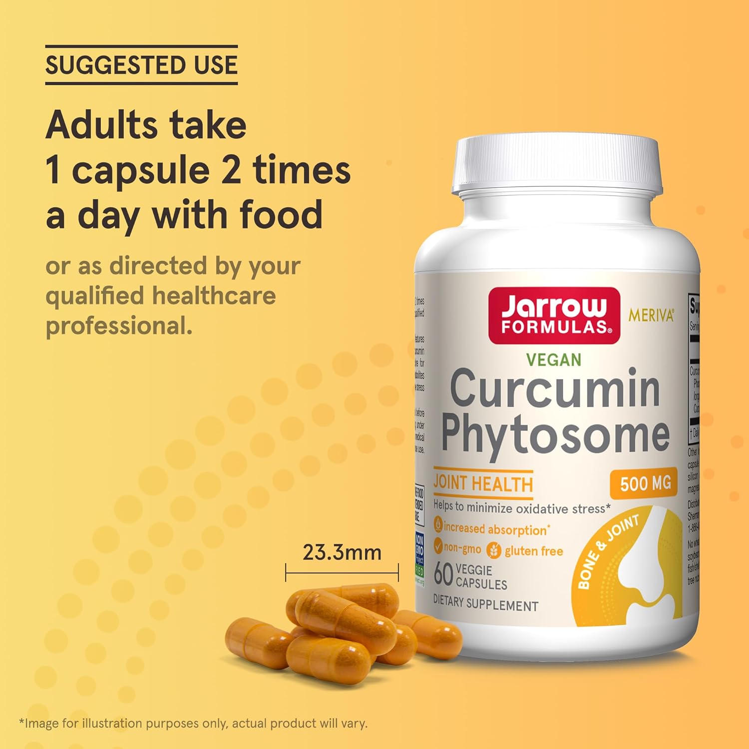 Фитосомы куркумин Jarrow Formulas Curcumin Phytosome Meriva 500 мг 60 капсул - фото 7