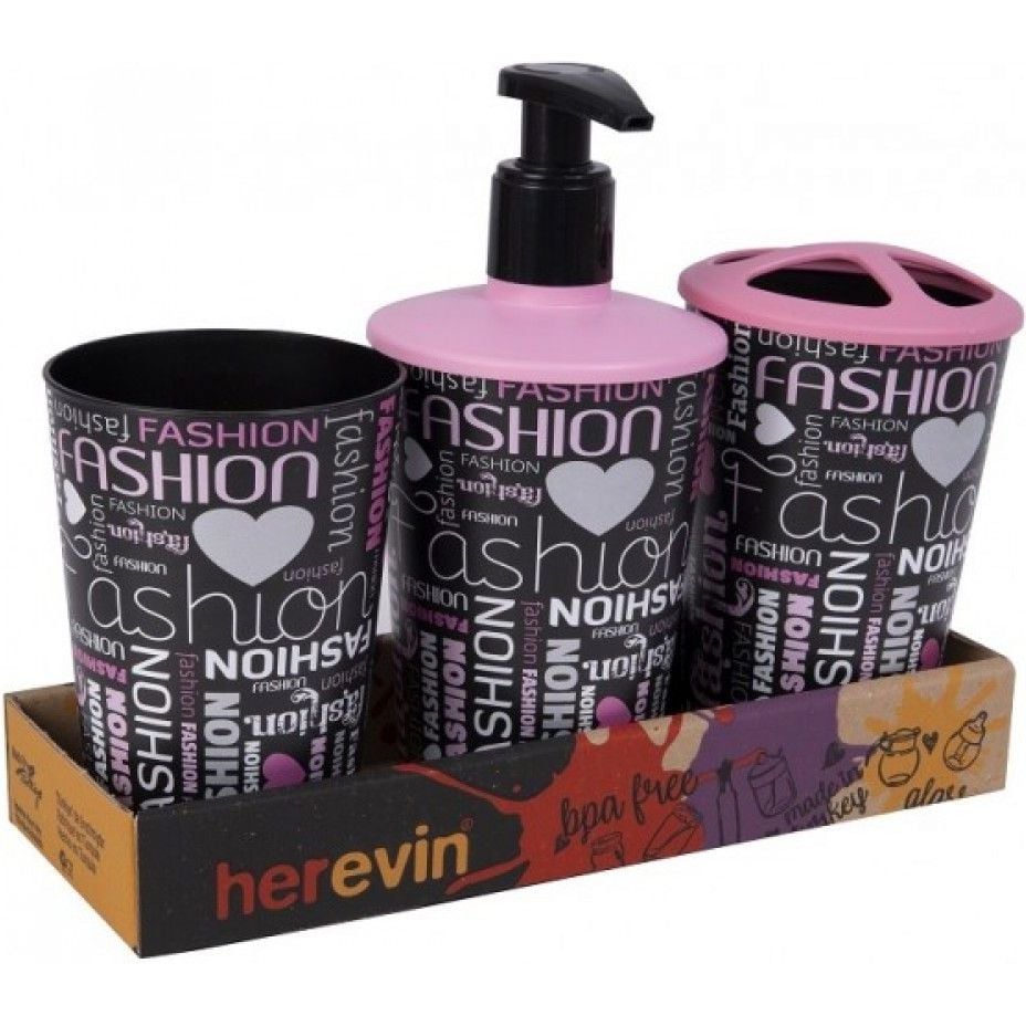 Набор аксессуаров для ванной комнаты Herevin Fashion 3 предмета (161262-101T) - фото 1