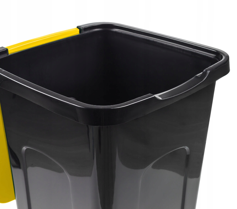Контейнер для мусора Keeeper, 50 л, черный с желтым (905217) - фото 3