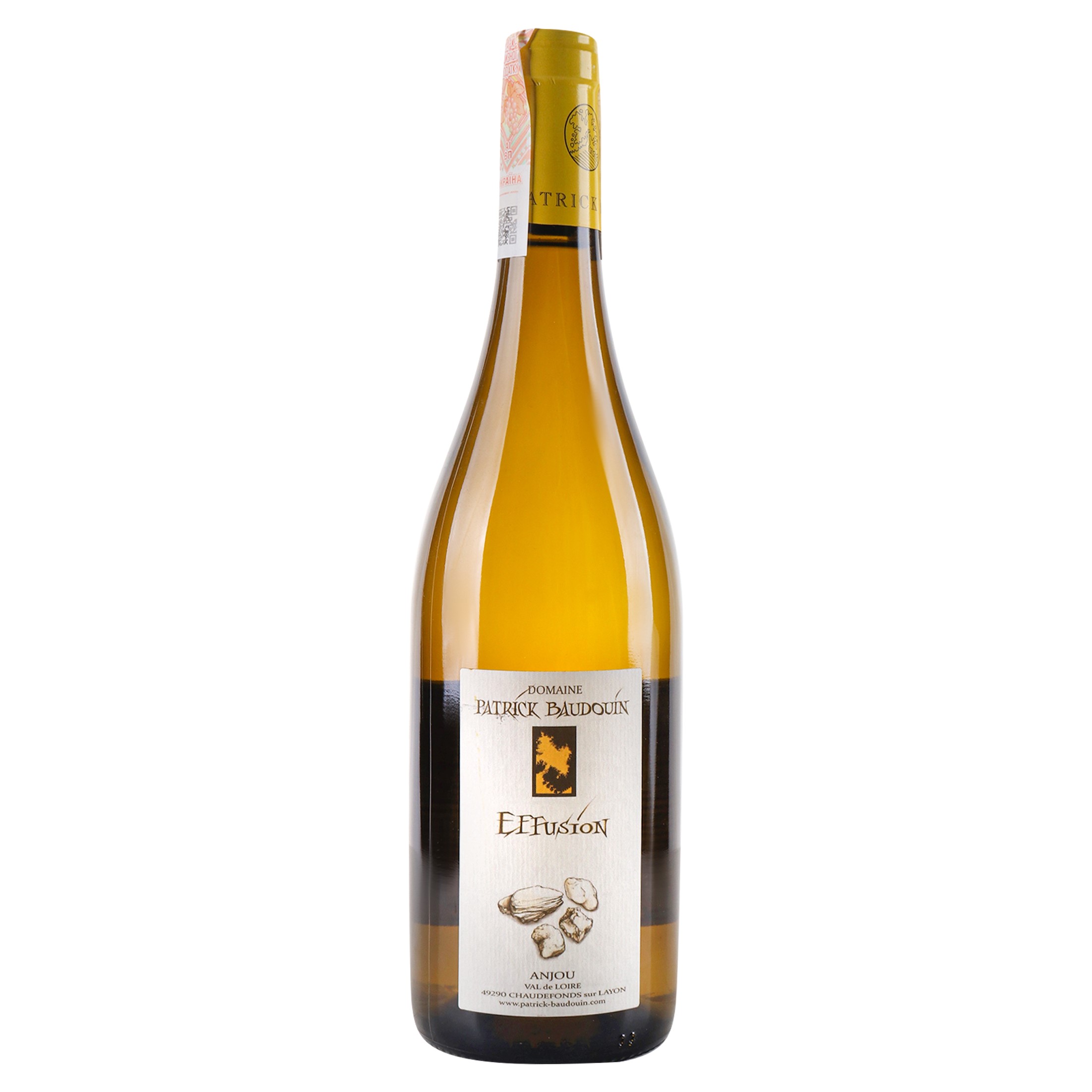 Вино Domaine Patrick Baudouin Anjou Blanc Effusion Blanc 2019 АОС/AOP, біле, сухе, 14%, 0,75 л (758 254) - фото 1