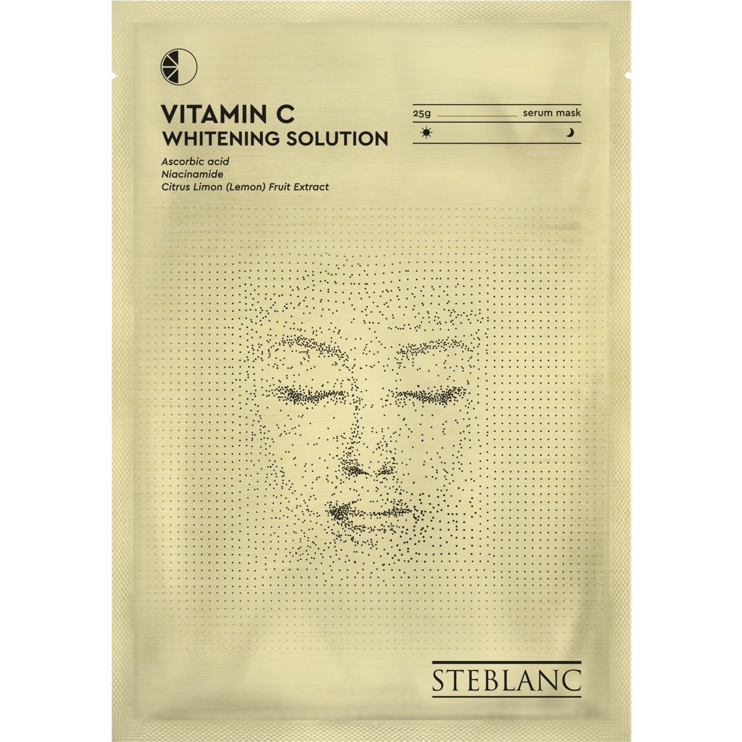 Тканевая маска-сыворотка для лица Steblanc Vitamin C Whitening Solution осветляющая с витамином С, 25 г - фото 1
