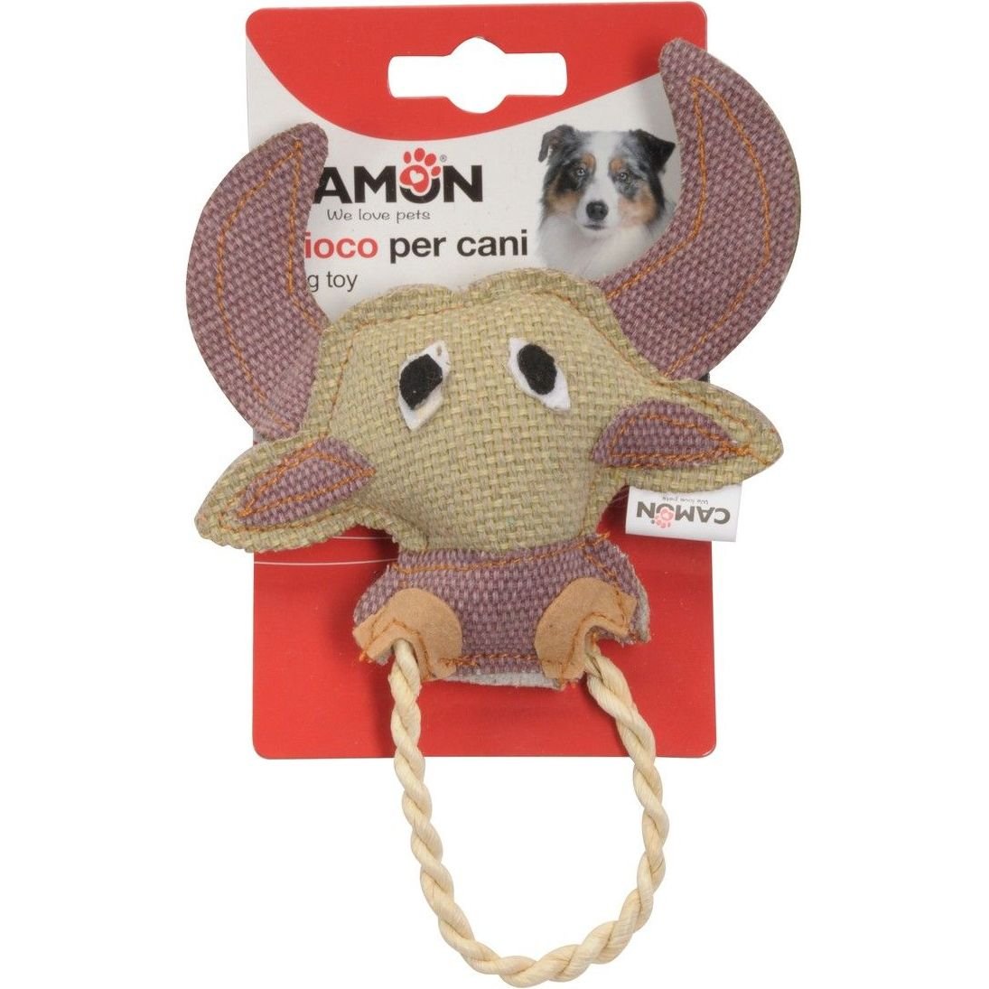 Іграшка для собак Camon Бик, текстиль, 16 см, в асортименті - фото 2