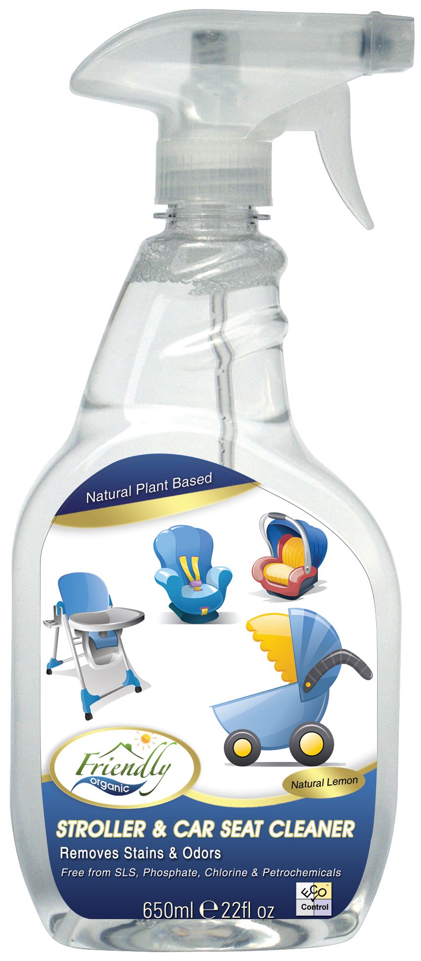 Органическое средство для мытья колясок, автокресел и стульчиков для кормления Friendly Organic, 650 мл - фото 1