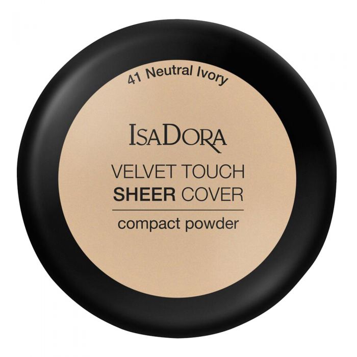 Компактная пудра для лица IsaDora Velvet Touch Sheer Cover Compact Powder, тон 41 (Neutral Ivory), вес 10 г (551372) - фото 2