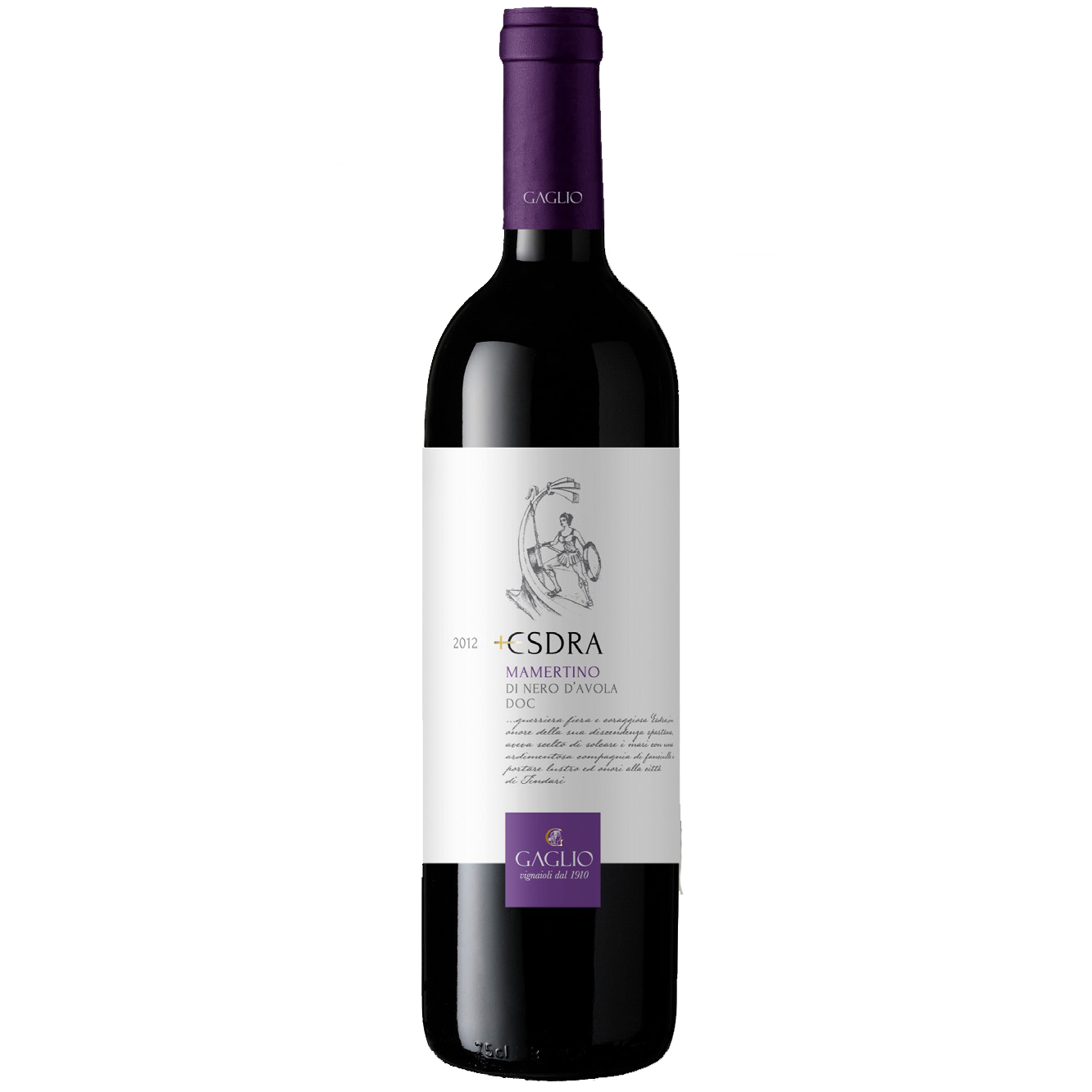 Вино Gaglio Esdra Nero d'Avola Mamertino D.O.C., 14%, 0,75 л (ALR16319) - фото 1