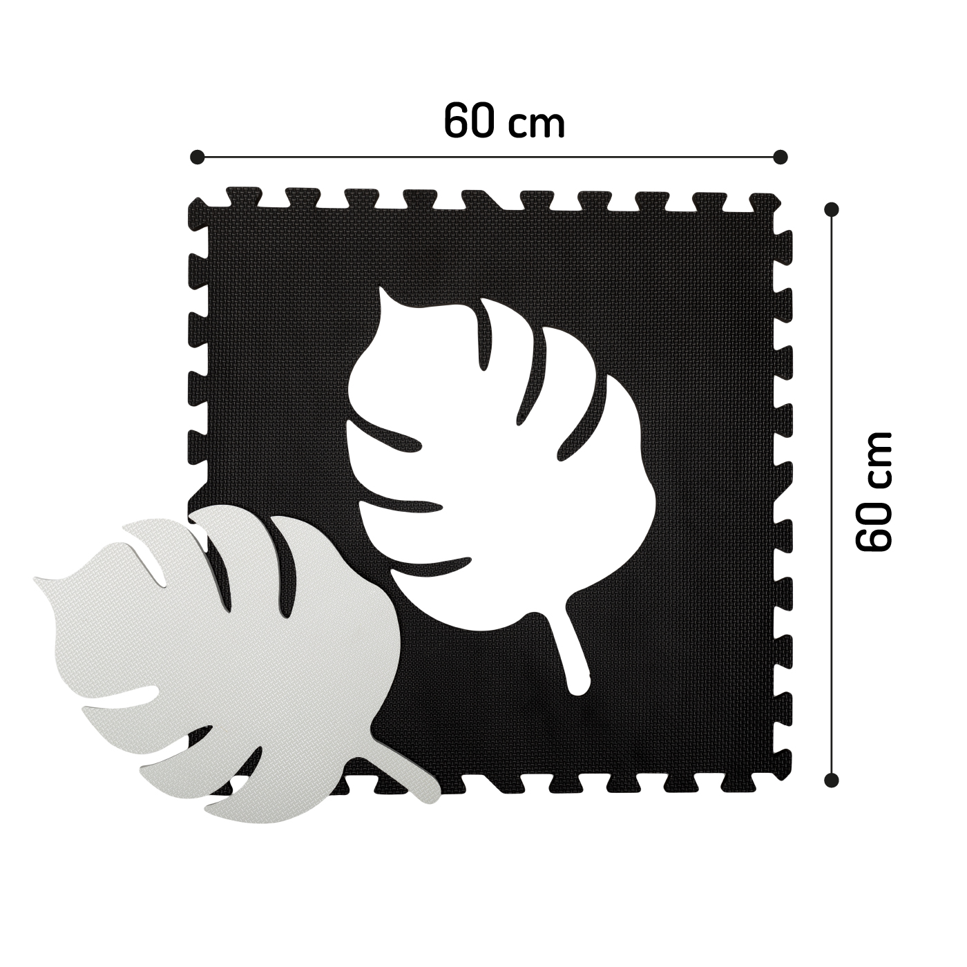 Коврик-пазл MoMi Feli black, 120x120 см, черный (AKCE00028) - фото 6