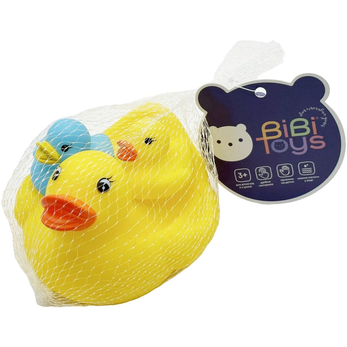 Набір іграшок для купання Bibi Toys Качка з каченятами 3 шт. (761032BT) - фото 2