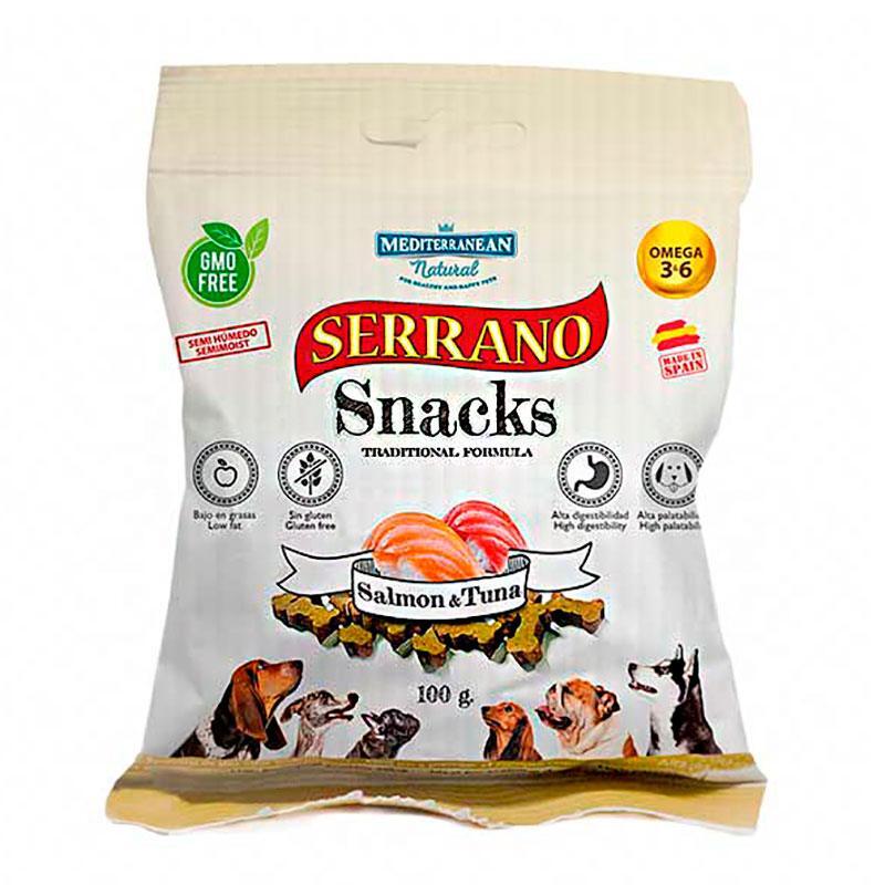 Натуральні ласощі для собак Sserrano Snack Лосось і Тунець, 100 г - фото 1