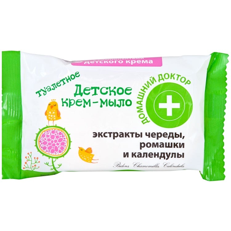 Дитяче крем-мило Домашний Доктор з екстрактами Череди, ромашки та календули 70 г - фото 1