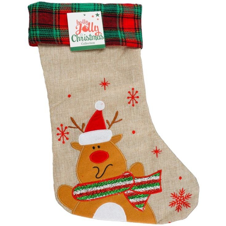 Прикраса новорічна Offtop Шкарпетка Олень (855055) - фото 1