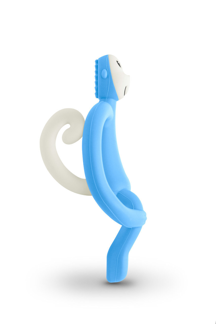 Игрушка-прорезыватель Matchstick Monkey Обезьянка, 10,5 см, голубая (MM-T-007) - фото 2
