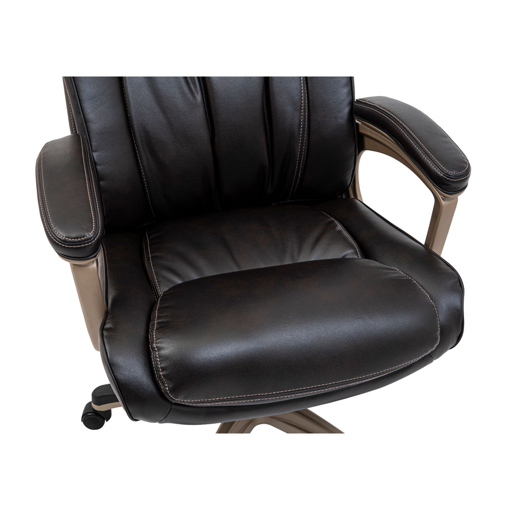 Кресло офисное Richman Магнат Пластик Рич M-2 Anyfix Кожа Сплит темно-коричневый (RCM-1063) - фото 8