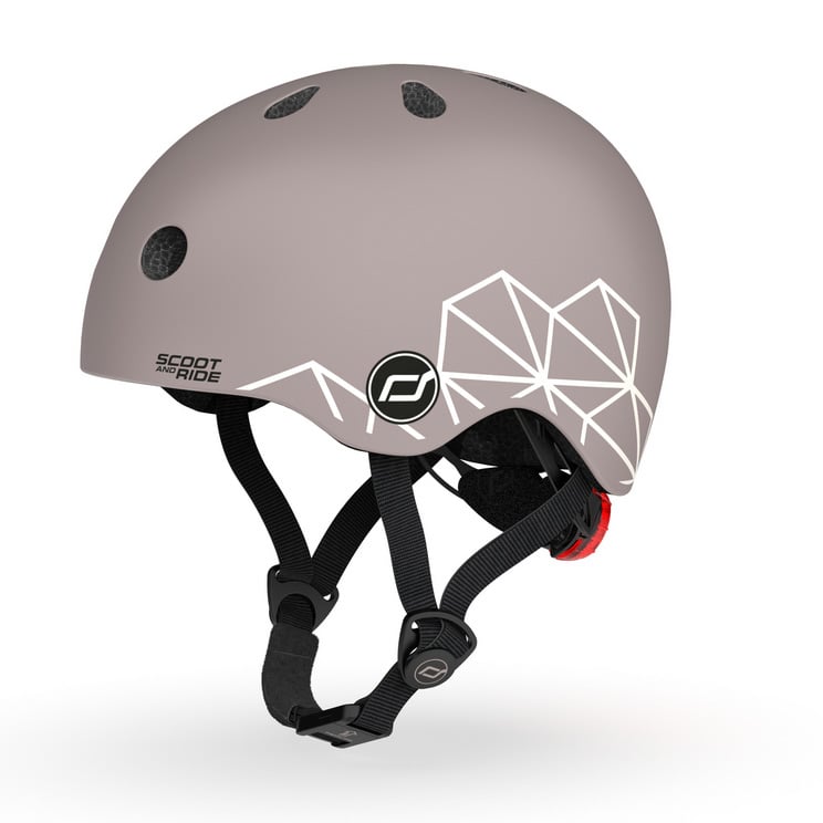Шлем защитный Scoot and Ride, с фонариком, 45-51 см (XXS/XS), серый - фото 3
