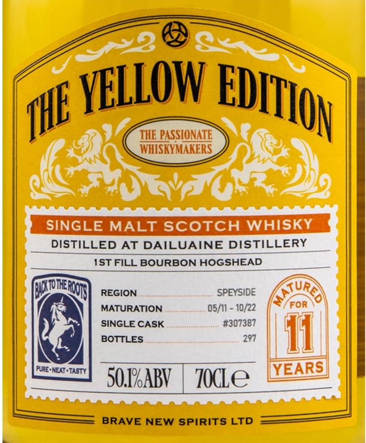 Виски Dailuaine 11 Years Old 1st fill Bourbon Hogshead The Yellow Edition 50.1% 0.7 л - фото 3