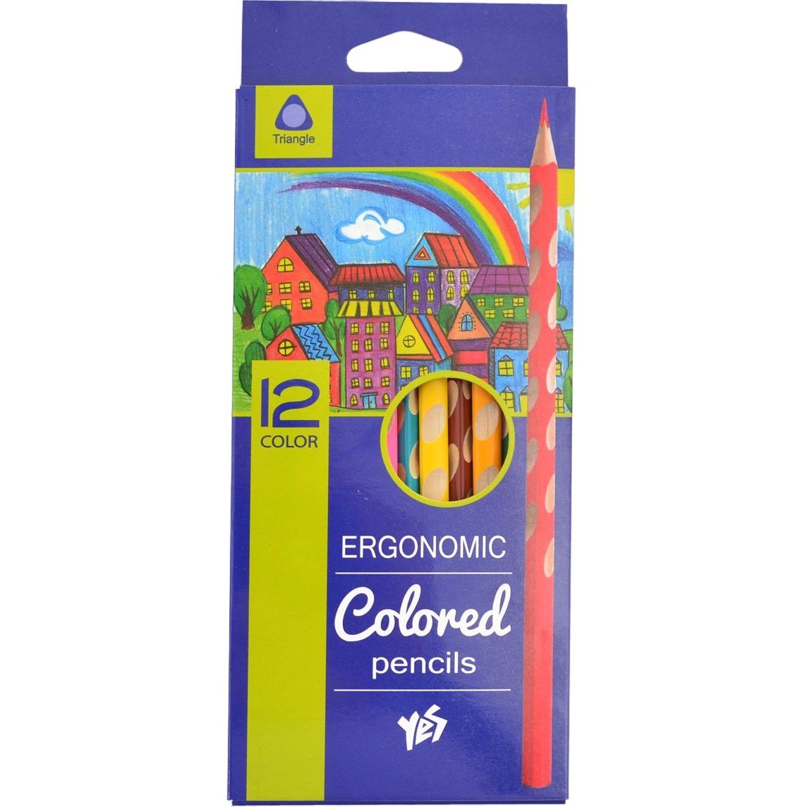 Олівці кольорові Yes Ergonomic, 12 кольорів (290509) - фото 1