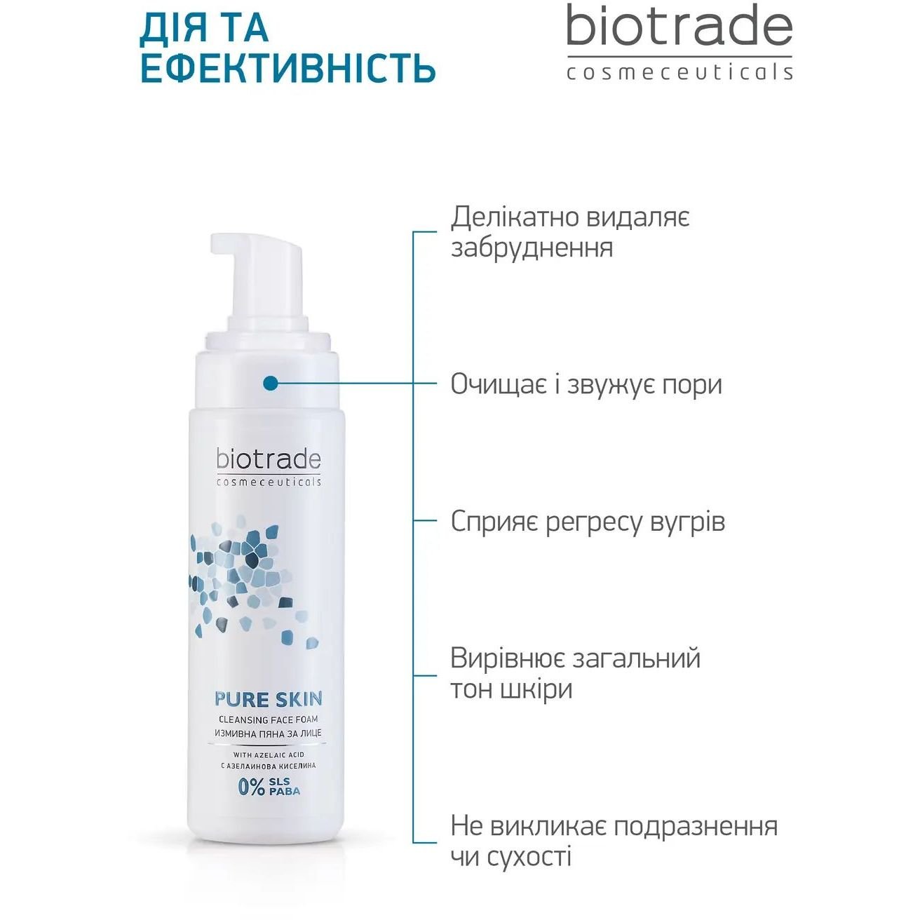 Пенка очищающая Biotrade Pure Skin для кожи с расширенными порами 150 мл (3800221841300) - фото 3