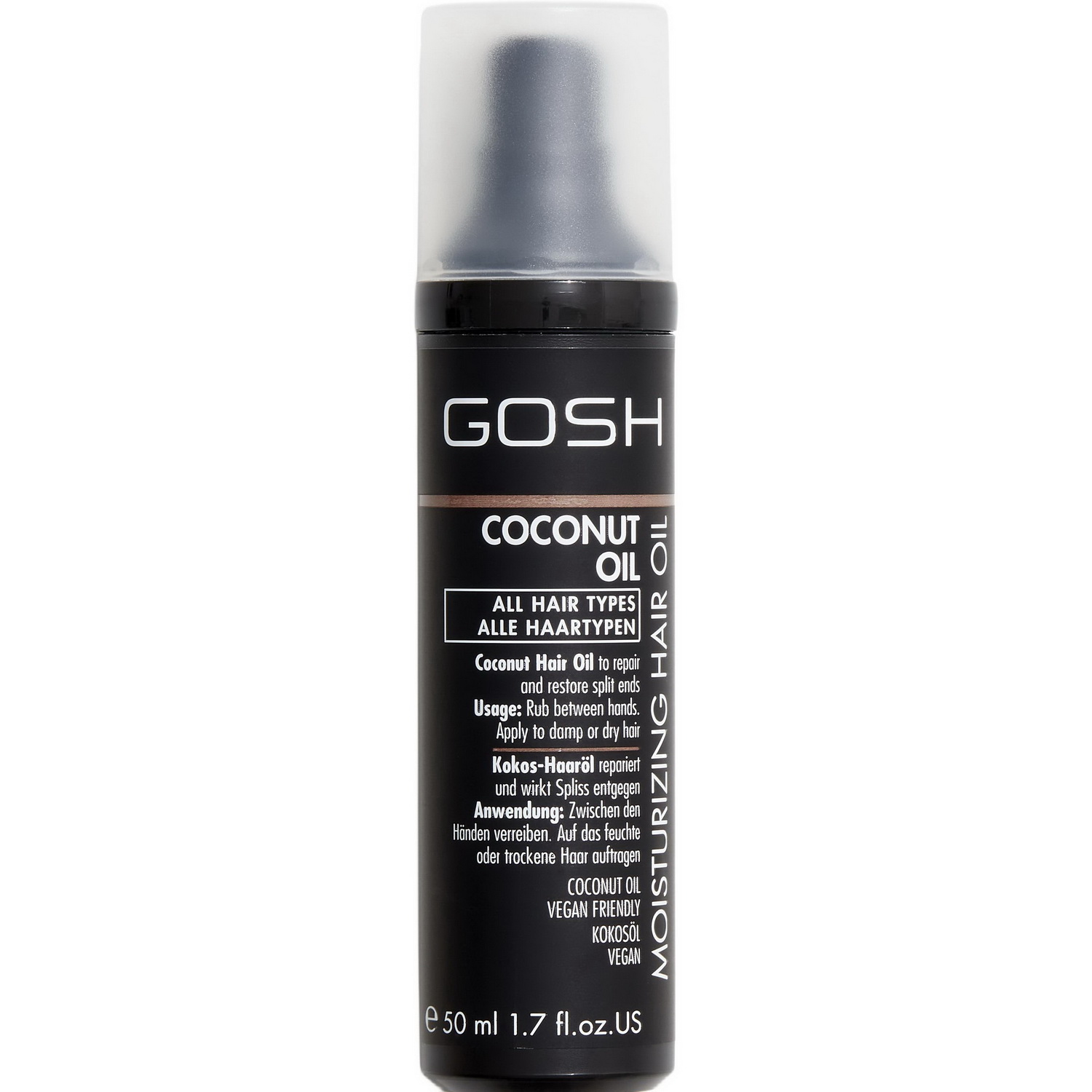 Масло для волос Gosh Coconut Oil кокосовое, питательное, 50 мл - фото 1