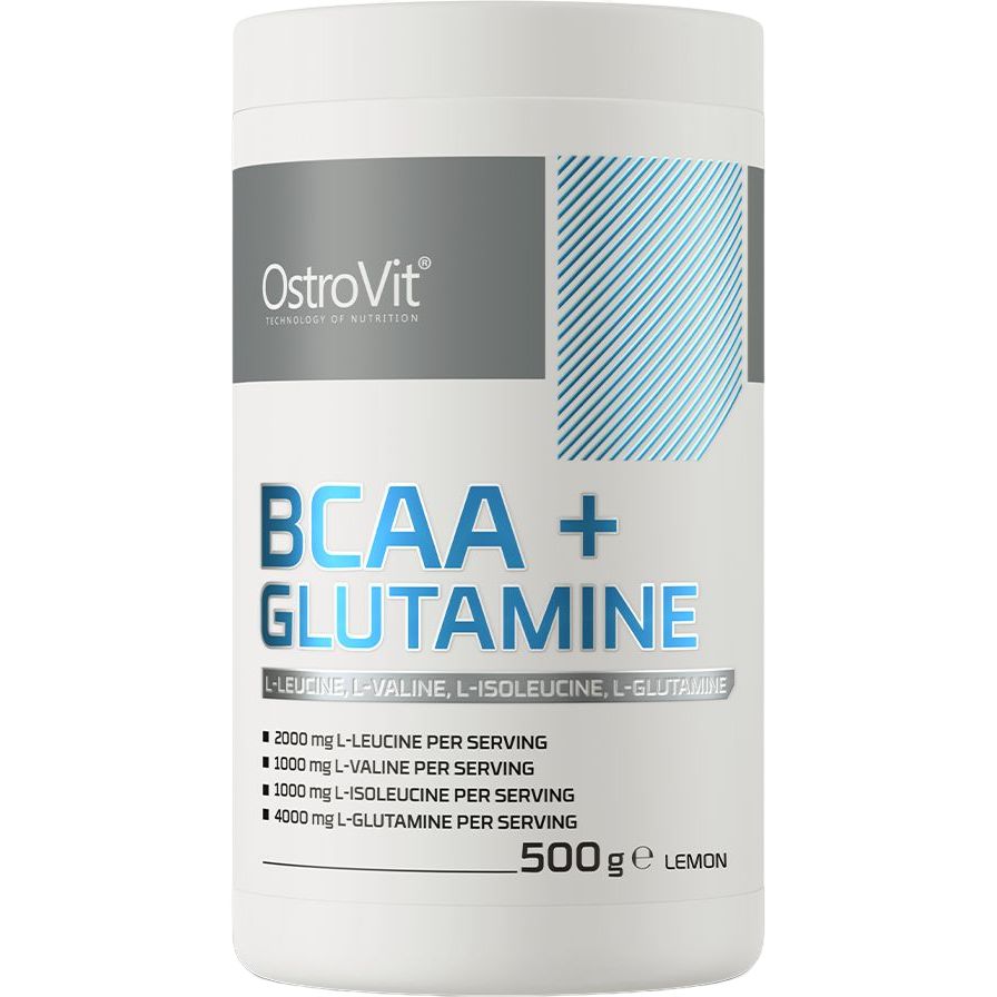 Амінокислоти OstroVit BCAA + Glutamine Лимон 500 г - фото 1