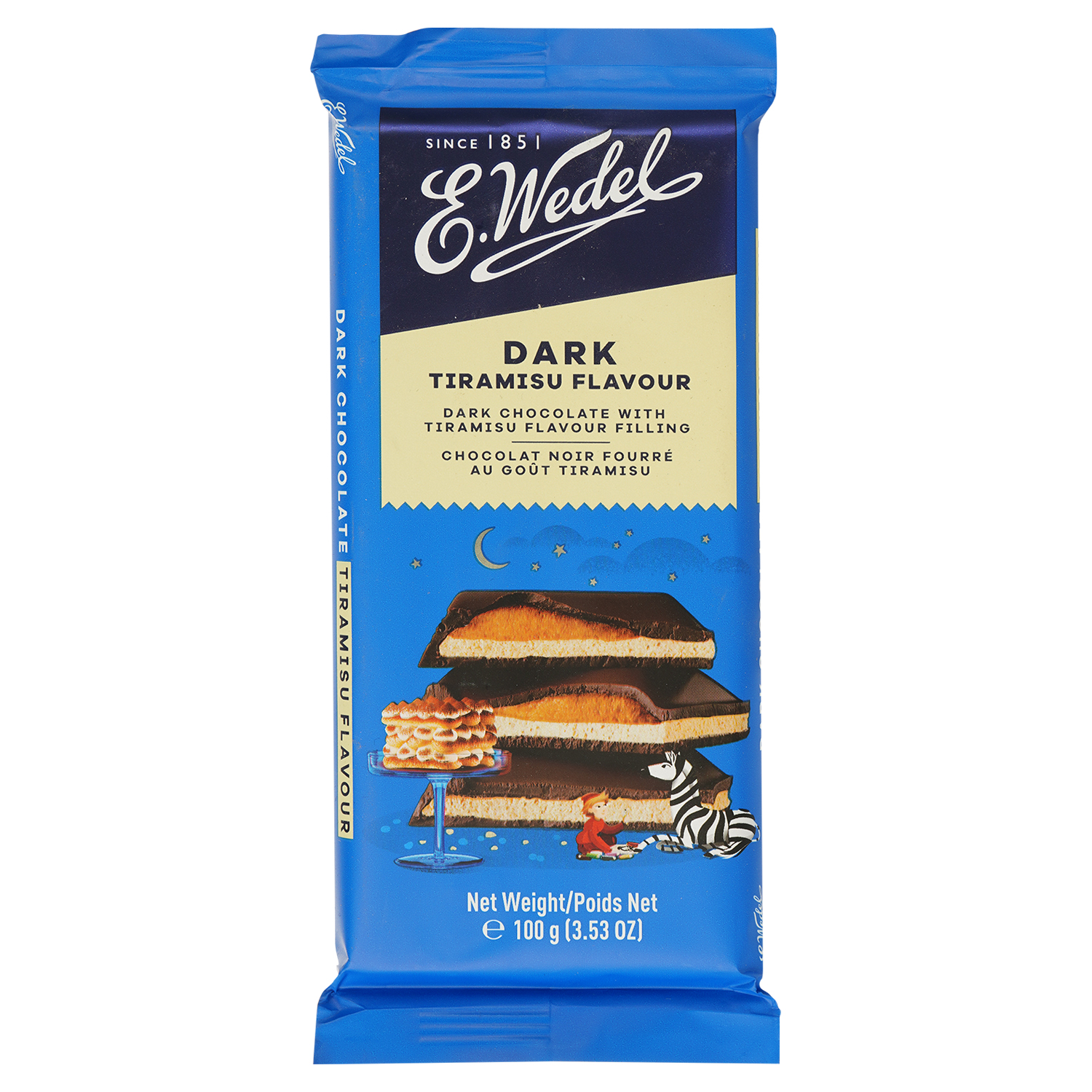 Шоколад черный E.Wedel со вкусом тирамису, 100 г (917599) - фото 1