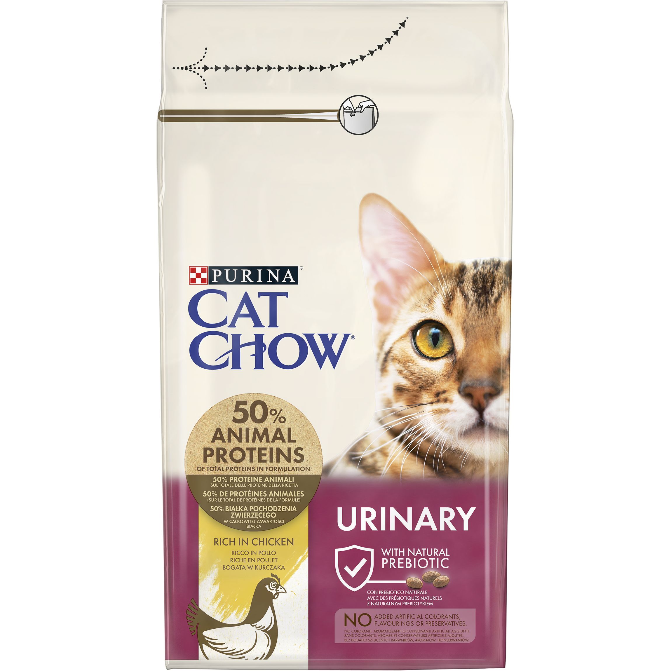 Сухой корм для кошек для поддержания здоровья мочевыводящей системы Cat Chow Urinary Tract Health с курицей 1.5 кг - фото 2