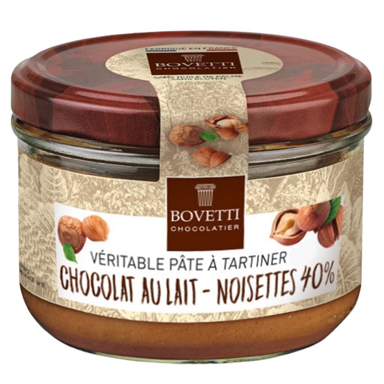 Паста Bovetti Chocolat Au Lait-Noisettes 40%, 350 г - фото 1