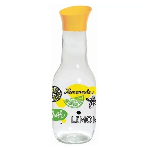 Пляшка для води Herevin Lemonade, 1 л, скло (111652-002) - фото 1
