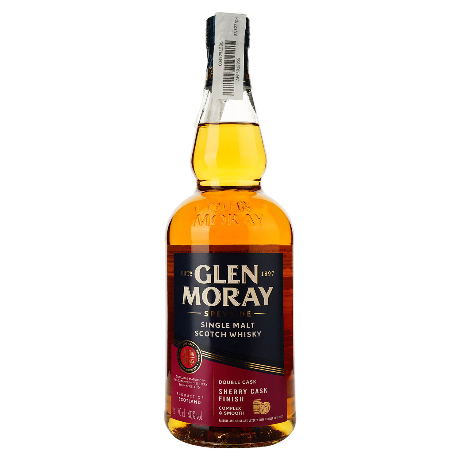 Віскі Glen Moray Single Malt Sherry Cask Finish, в подарунковій упаковці, 40%, 0,7 л (739153) - фото 2