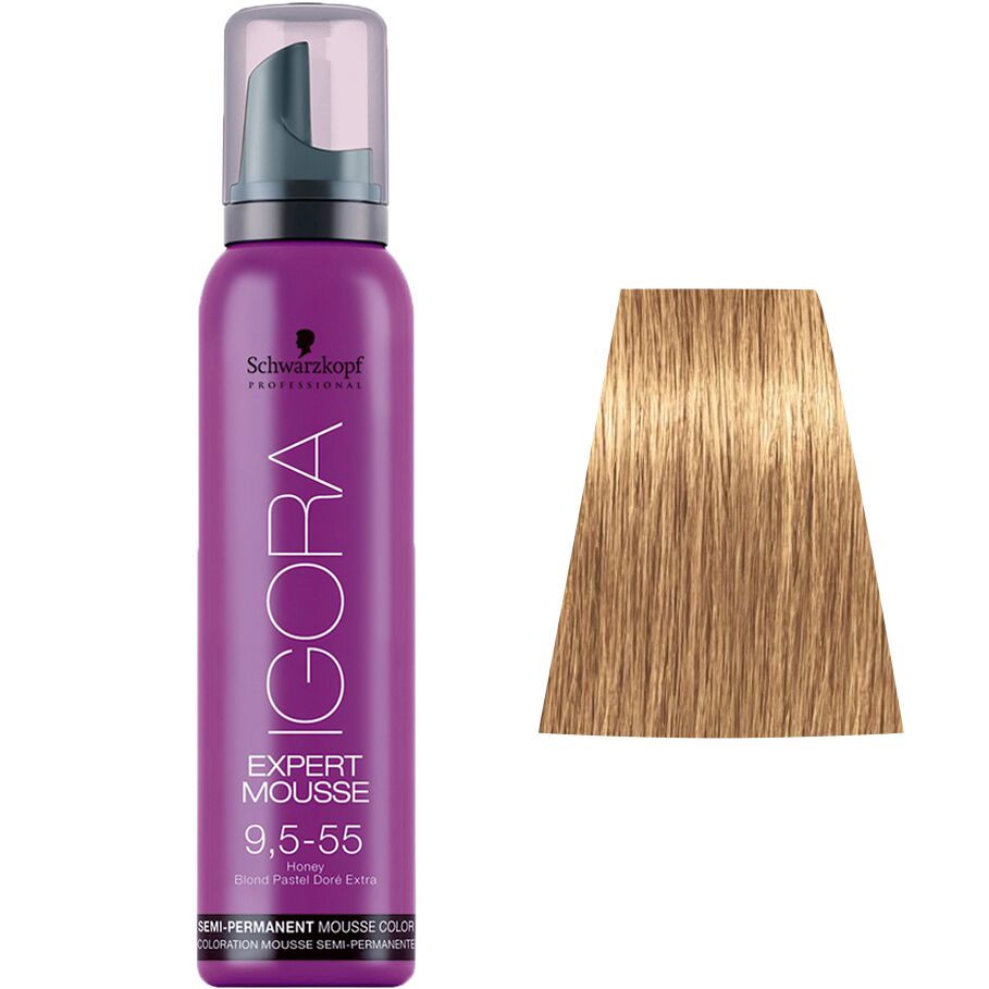 Мус-фарба для волосся Schwarzkopf Professional Igora Expert Mousse, відтінок 9,5-55, 100 мл (1917510) - фото 3