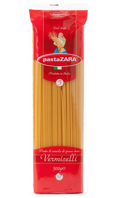 Изделия макаронные Pasta Zara Паста Вермичелли, 500 г (599479) - фото 1