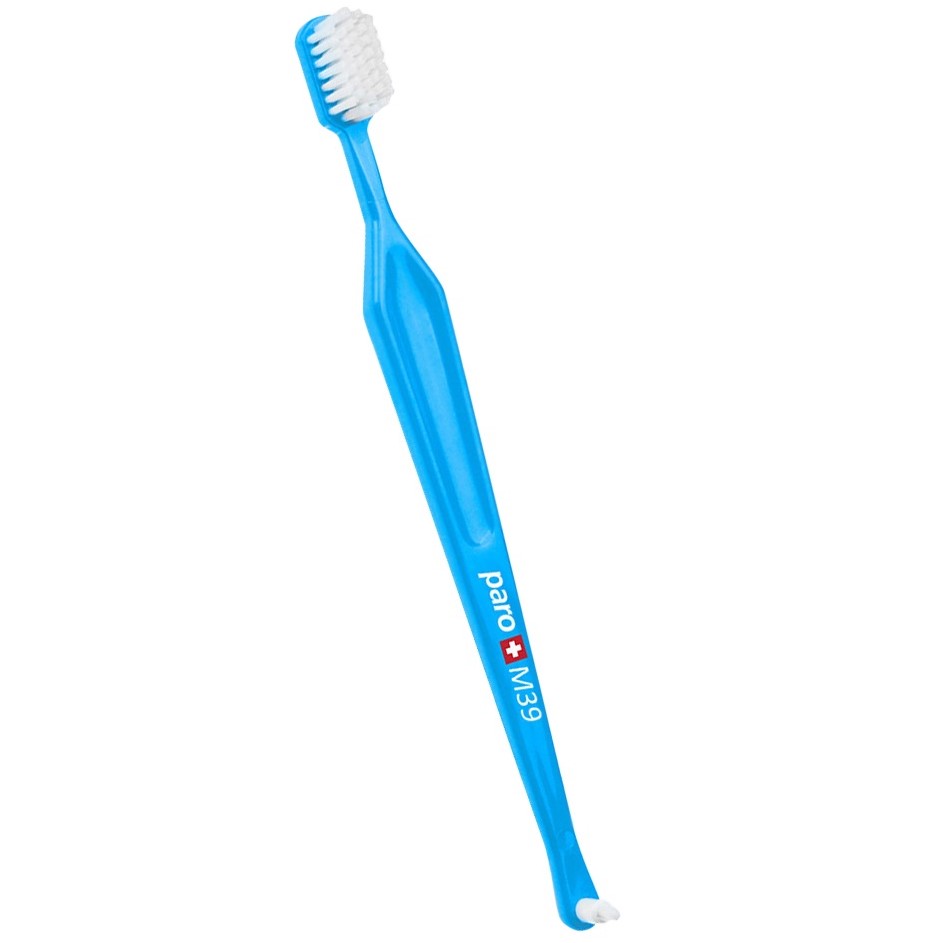Зубна щітка Paro Swiss M39 середньої жорсткості блакитна - фото 1