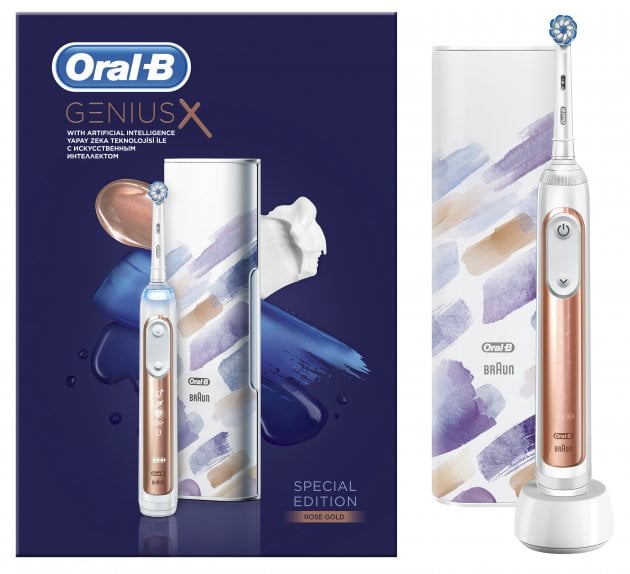 Электрическая зубная щетка Oral-B Special Edition Genius X Rose Gold, розовый - фото 1