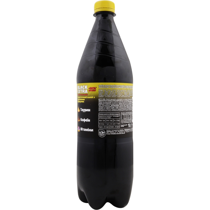 Напиток энергетический Black Extra безалкогольный сильногазированный 1 л (542710) - фото 4