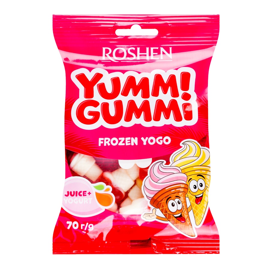 Конфеты желейные Roshen Yummi Gummi Frozen Yogo 70 г (907934) - фото 1