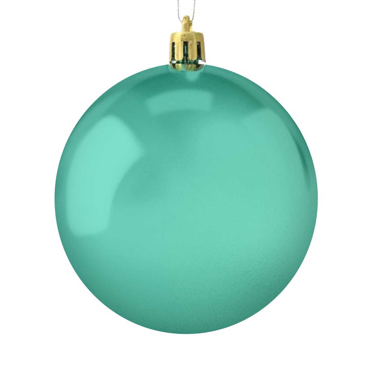 Рождественский шар 8 см зеленый 6 шт. (681-056) - фото 1
