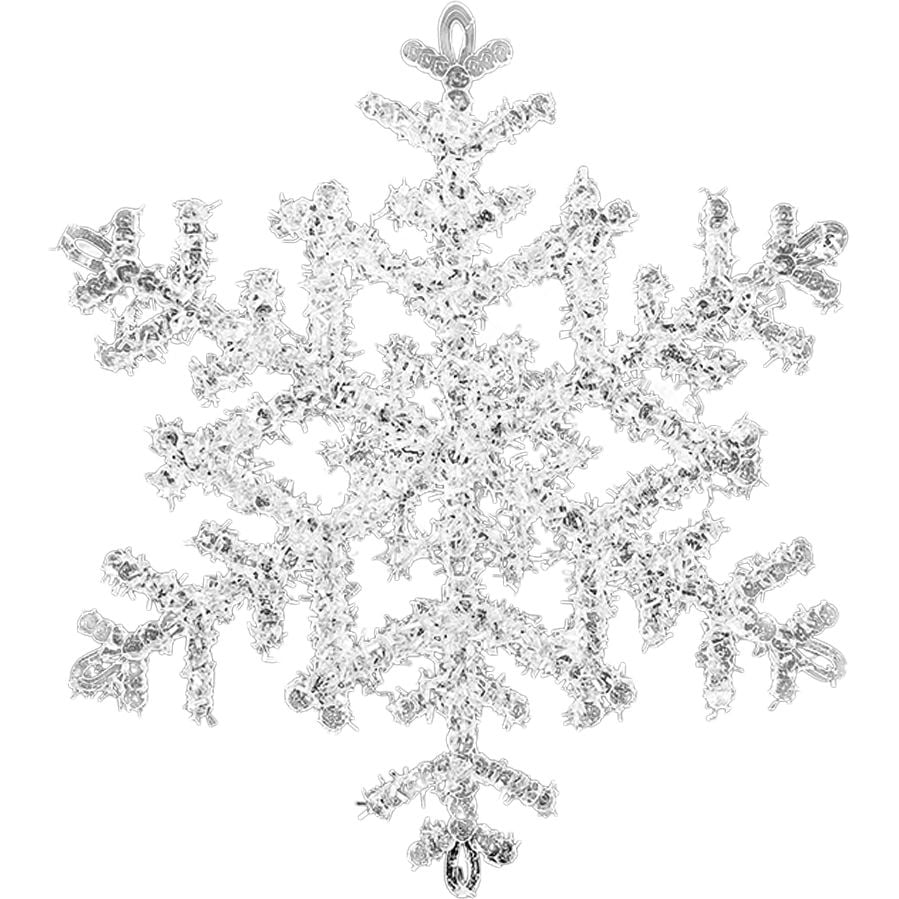 Сніжинка декоративна Novogod'ko 20 см іній (974875) - фото 1