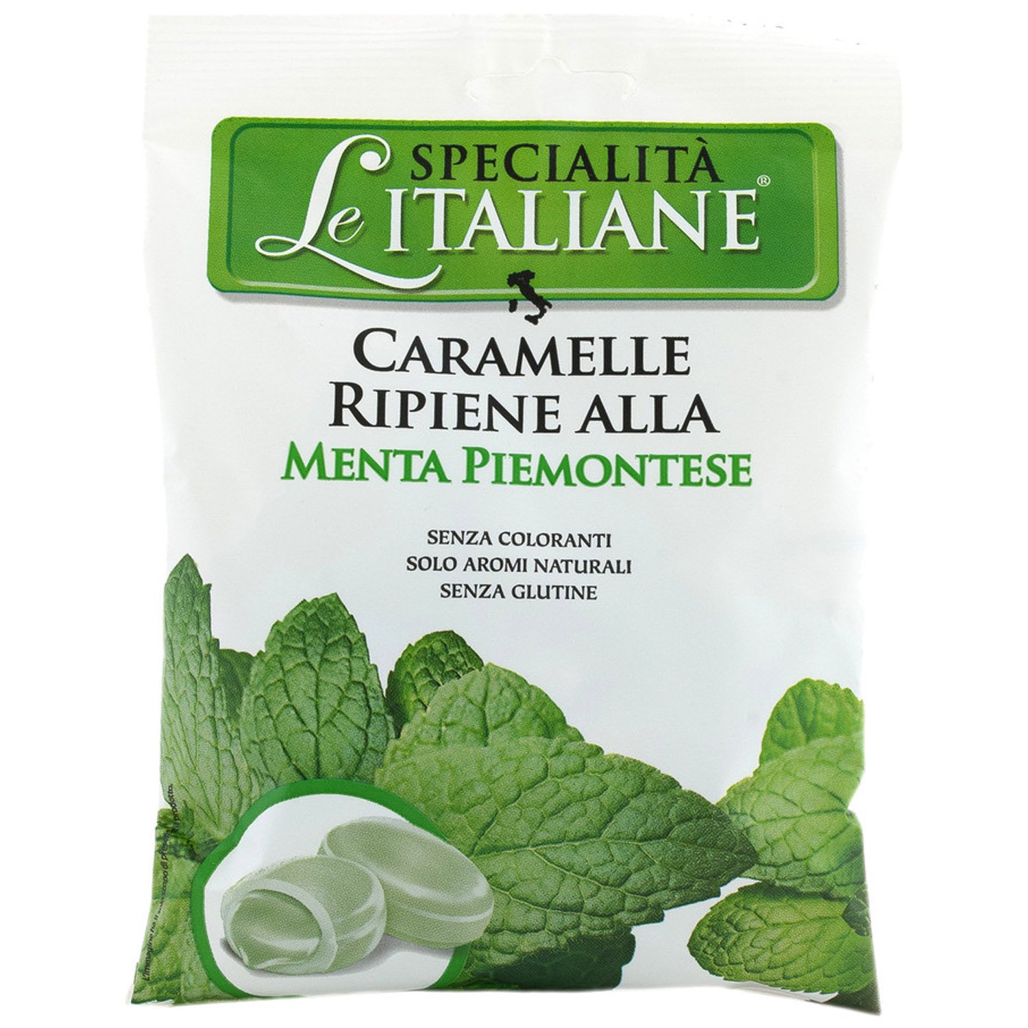 Цукерки Le Specialitа Italiane Caramelle Ripiene Alla Menta Piemontese 100 г - фото 1